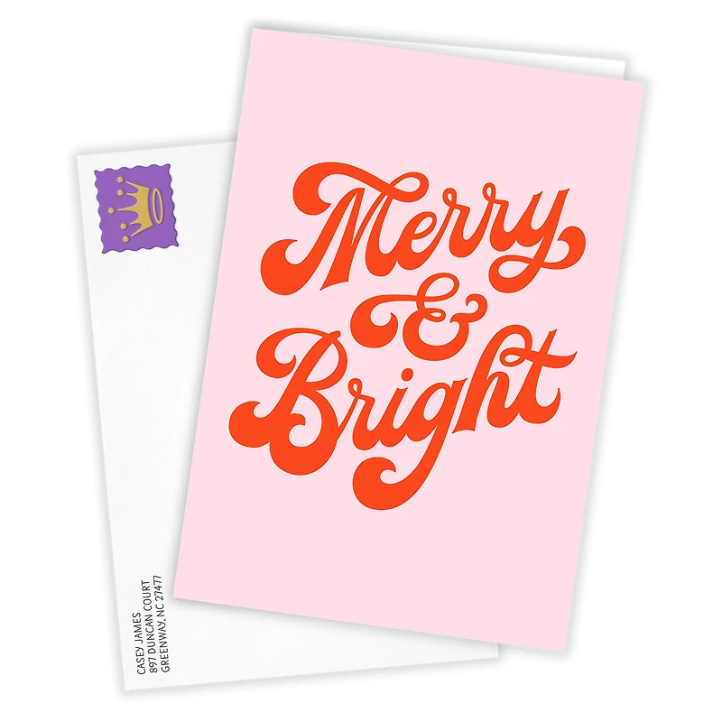 Merry and Bright Custom Holiday Card for only USD 4.99 | Hallmark