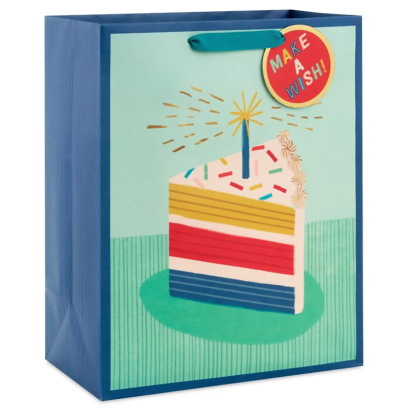 13" Candle and Cake Slice Large Birthday Gift Bag for only USD 4.99 | Hallmark