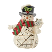 Jim Shore Heartwood Creek Snowman With Snowflake Cane Mini Figurine, 3.82" for only USD 27.99 | Hallmark