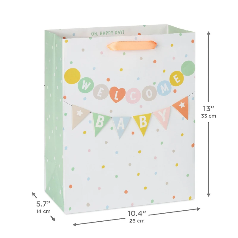 13" Welcome Baby Banner Large Gift Bag for only USD 5.49 | Hallmark