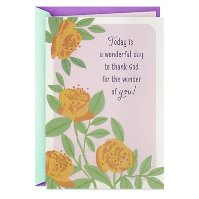 A Wonderful Day to Thank God Religious Birthday Card for only USD 4.99 | Hallmark