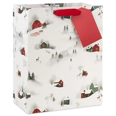 9.6" Snowy Country Scenes Medium Holiday Gift Bag for only USD 3.49 | Hallmark