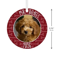 Pet Round Metal Personalized Ornament, Custom Photo and Text for only USD 17.99 | Hallmark