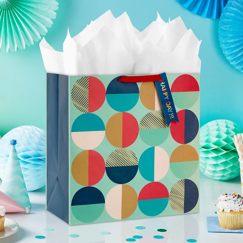 15" Modern Semi-Circles Extra-Deep Gift Bag for only USD 5.49 | Hallmark