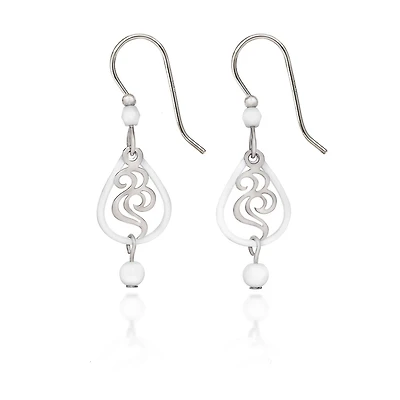 Silver Forest White and Silver-Tone Open Teardrop Earrings for only USD 21.00 | Hallmark