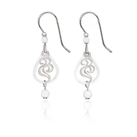 Silver Forest White and Silver-Tone Open Teardrop Earrings for only USD 21.00 | Hallmark