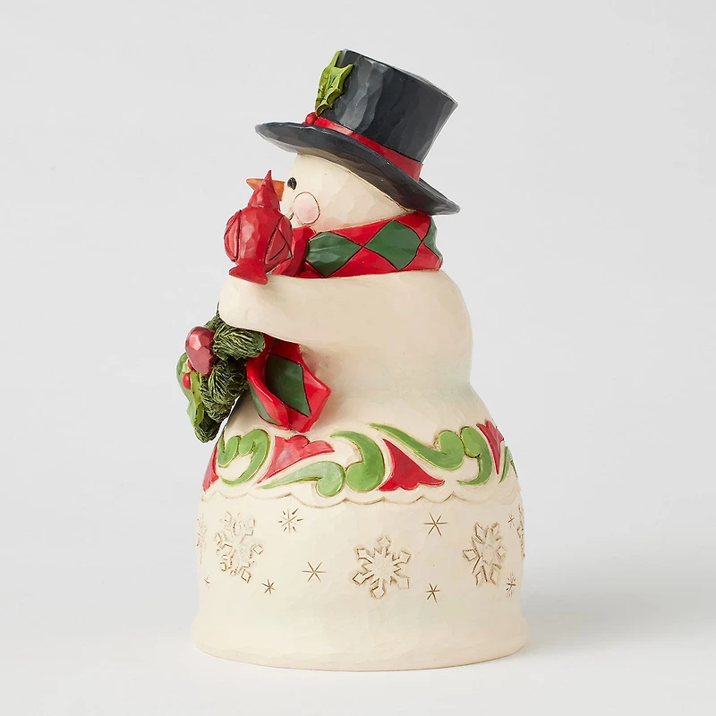 Jim Shore Heartwood Creek Snowman With Garland and Cardinal Figurine, 8.75" for only USD 69.99 | Hallmark
