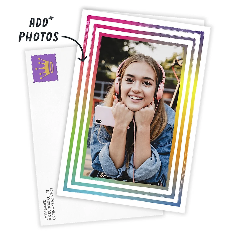 Personalized Rainbow Frame Photo Card for only USD 4.99 | Hallmark