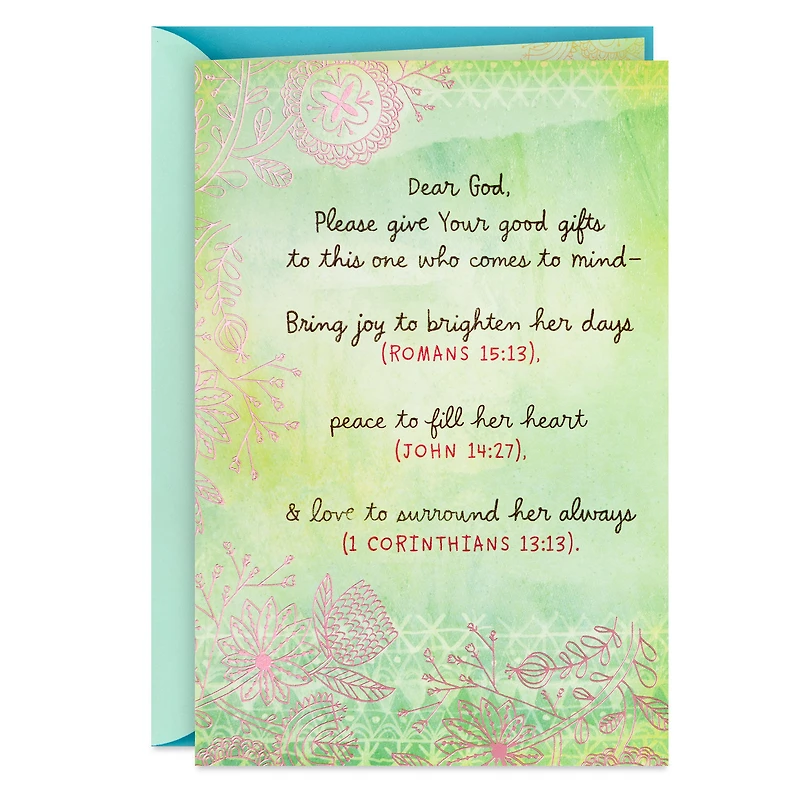 Prayers for Joy, Peace and Love Religious Thinking of You Card for Her for only USD 3.59 | Hallmark