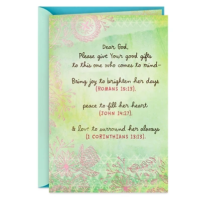 Prayers for Joy, Peace and Love Religious Thinking of You Card for Her for only USD 3.59 | Hallmark