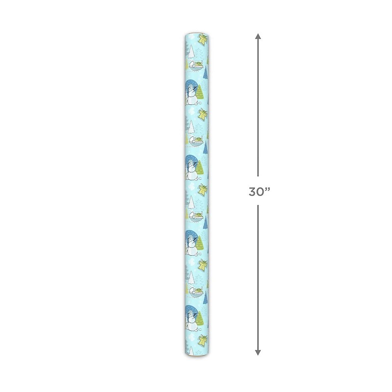 Star Wars: The Mandalorian™ Grogu™ Snow Fun Christmas Wrapping Paper, 25 sq. ft. for only USD 4.99 | Hallmark