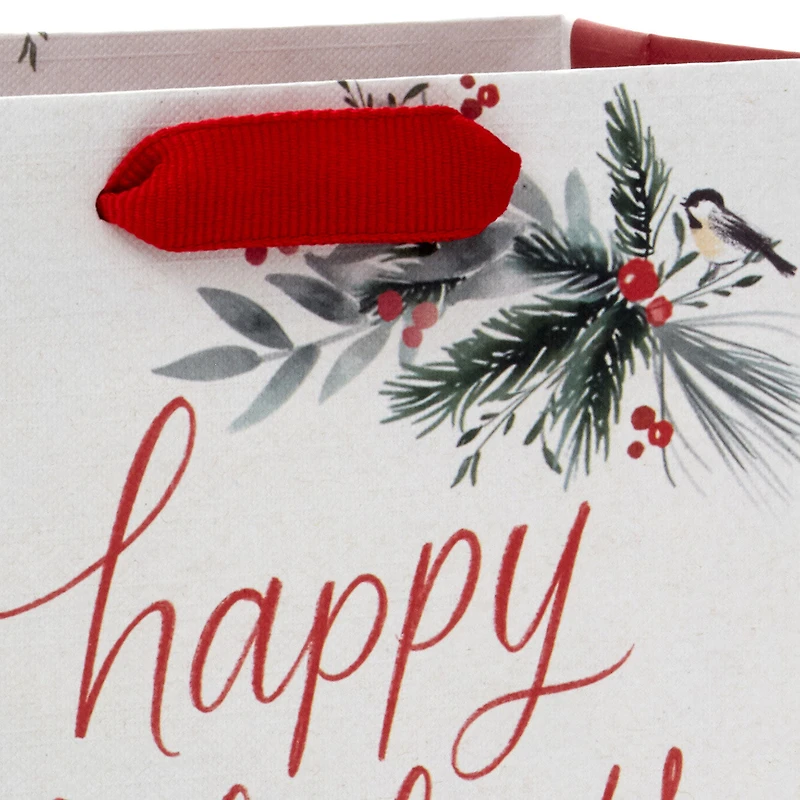 6.5" Happy Holidays on White Small Gift Bag for only USD 2.49 | Hallmark