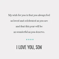 You Are Loved and Celebrated Birthday Card for Son for only USD 4.59 | Hallmark