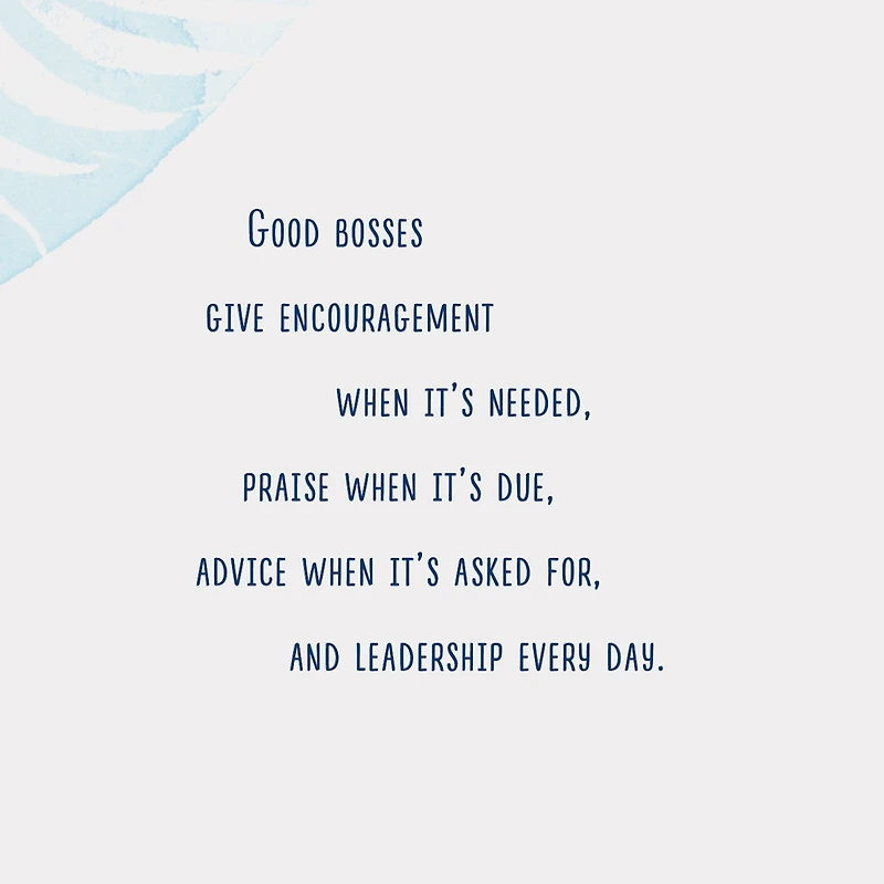 Thanks for Being Such a Good Boss Boss's Day Card for only USD 3.99 | Hallmark