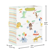 9.6" Animals in Party Hats With Balloons Medium Gift Bag for only USD 3.99 | Hallmark