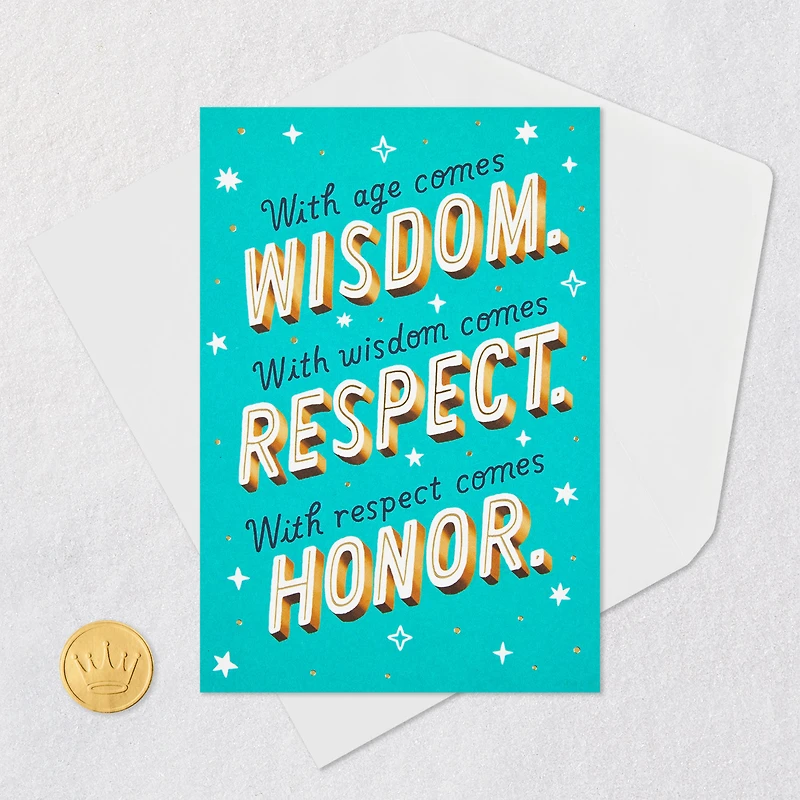 With Age Comes Wisdom Funny Birthday Card for only USD 4.49 | Hallmark