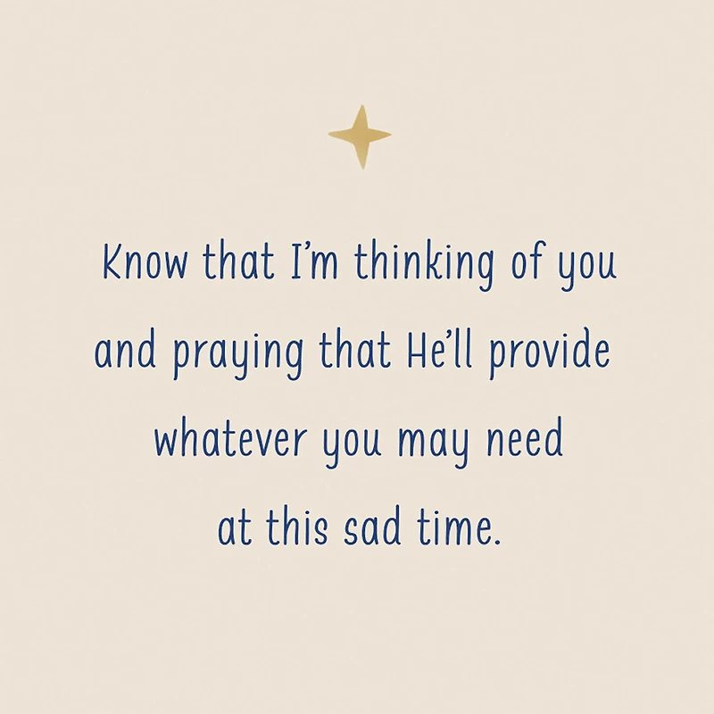 He Will Provide What You Need Religious Sympathy Card for only USD 3.99 | Hallmark
