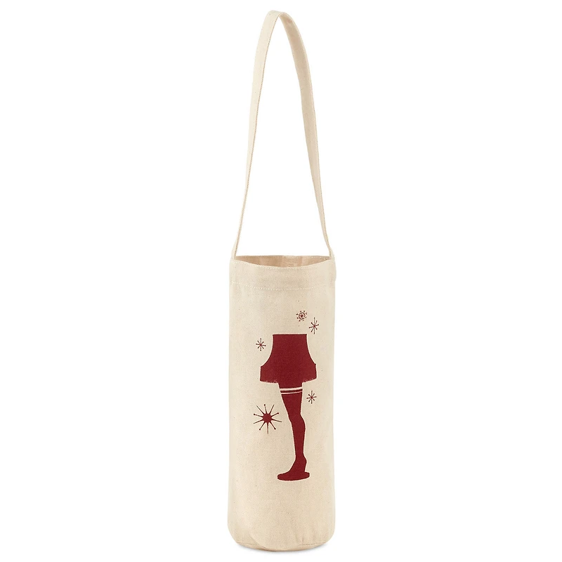 11" A Christmas Story™ Leg Lamp Canvas Fabric Wine Gift Tote for only USD 6.99 | Hallmark