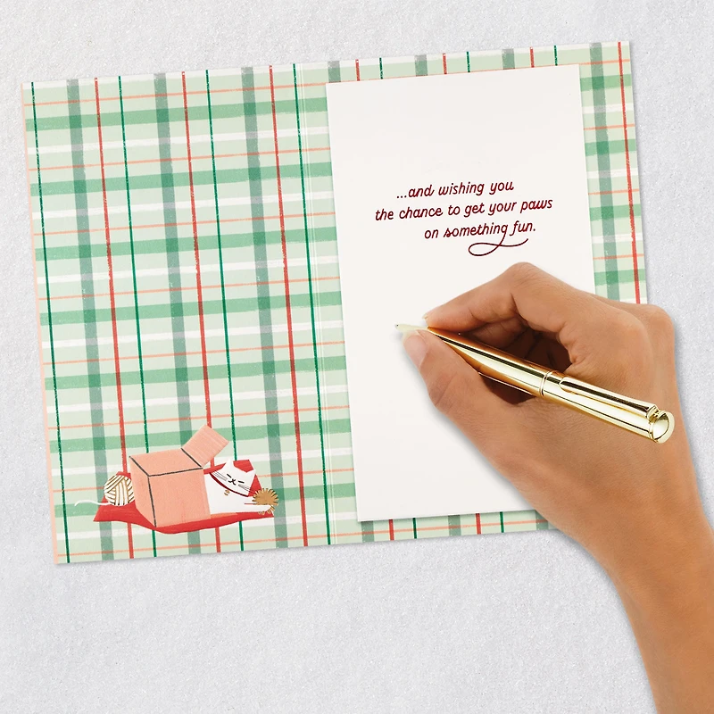 Furry Wishes Christmas Card From Cat for only USD 3.99 | Hallmark