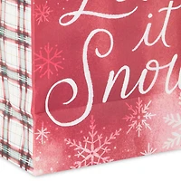 13" Let It Snow Weathered Red Large Holiday Gift Bag for only USD 4.49 | Hallmark