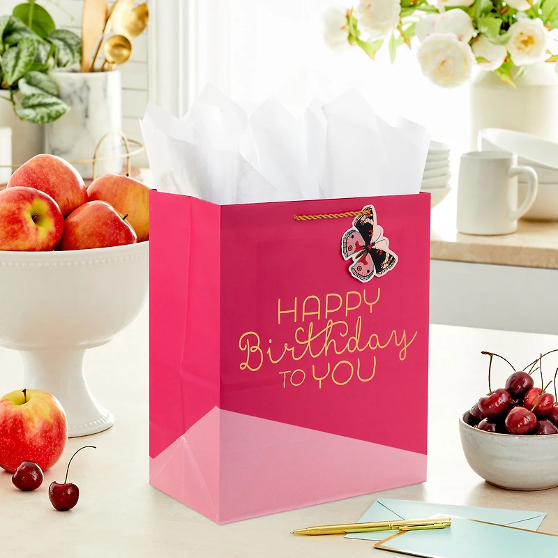 13" Happy Birthday on Pink Large Gift Bag for only USD 4.99 | Hallmark