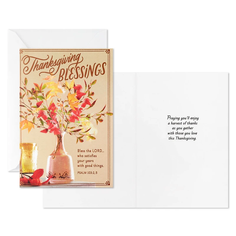 Fall Foliage Bouquet Religious Thanksgiving Cards, Pack of 6 for only USD 5.99 | Hallmark