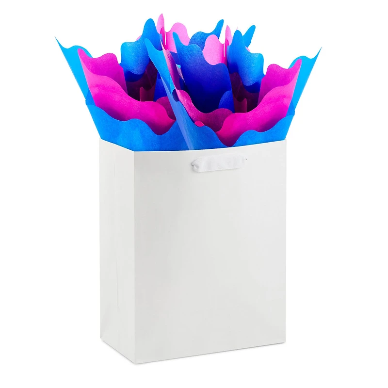 Fuchsia and Bright Blue Wavy-Edged 2-Pack Tissue Paper, 4 sheets total for only USD 2.79 | Hallmark