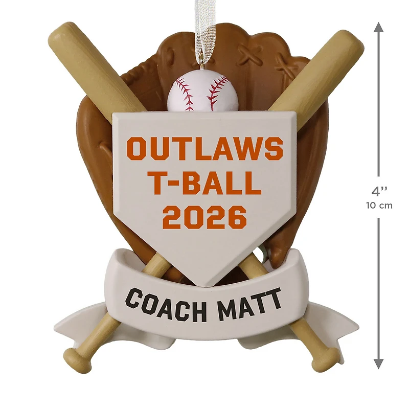 America's Pastime Baseball Personalized Ornament, Custom Text for only USD 15.49 | Hallmark