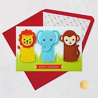 A Wild and Happy Day Birthday Card for Kids With Finger Puppets for only USD 8.59 | Hallmark
