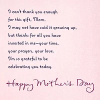 Thanks for Your Time, Prayers and Love Religious Mother's Day Card for Mom for only USD 5.99 | Hallmark