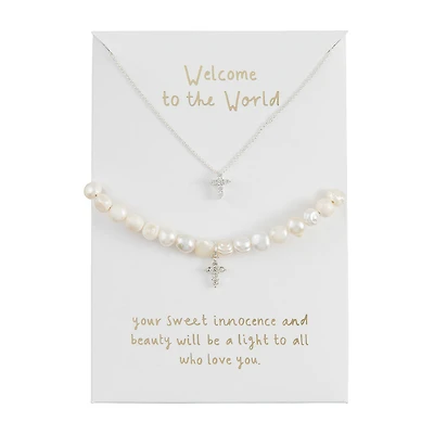 Mud Pie Cross Jewelry Gift Set for Baby for only USD 32.00 | Hallmark