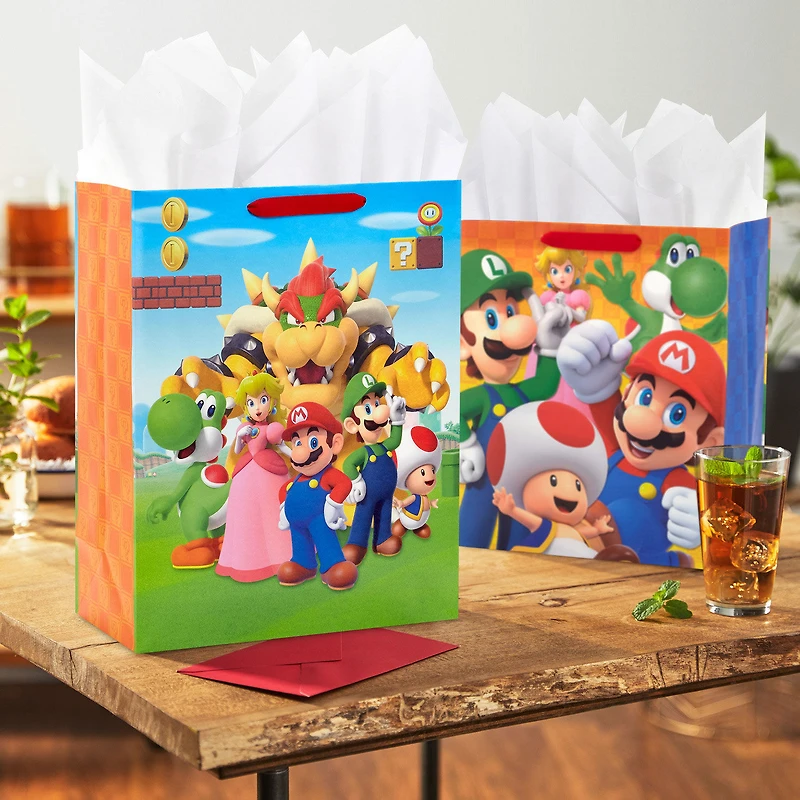 Nintendo Super Mario™ Video Game Fun 2-Pack Assorted Gift Bags for only USD 8.99 | Hallmark