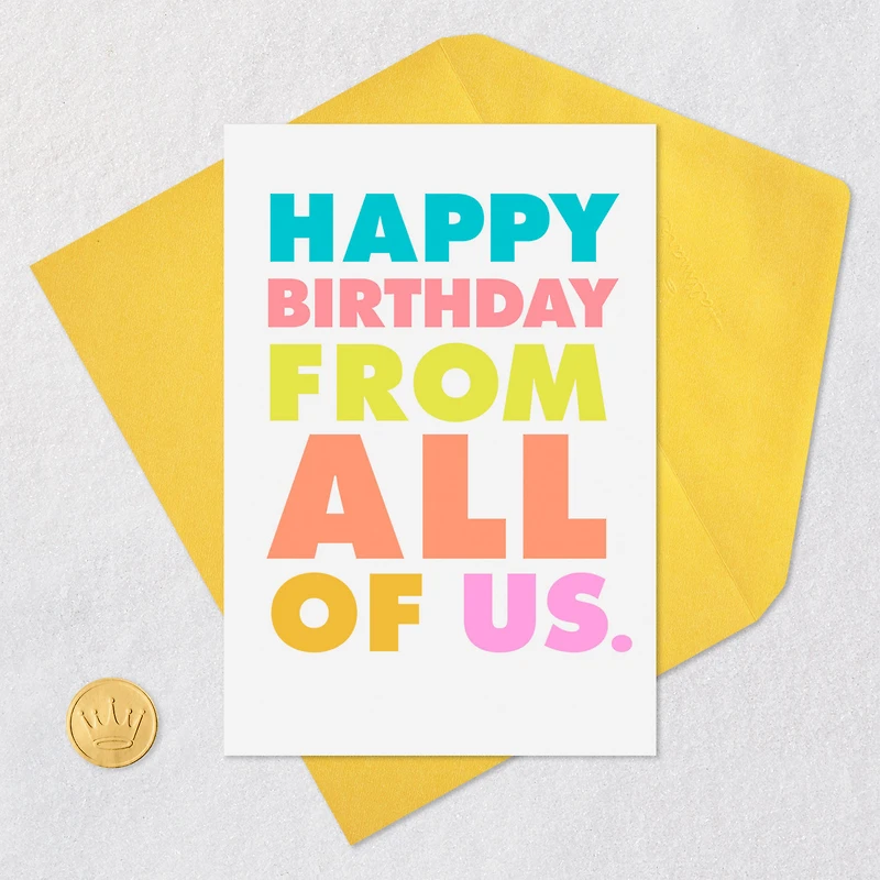 Group Gift Funny Birthday Card From Us for only USD 3.99 | Hallmark