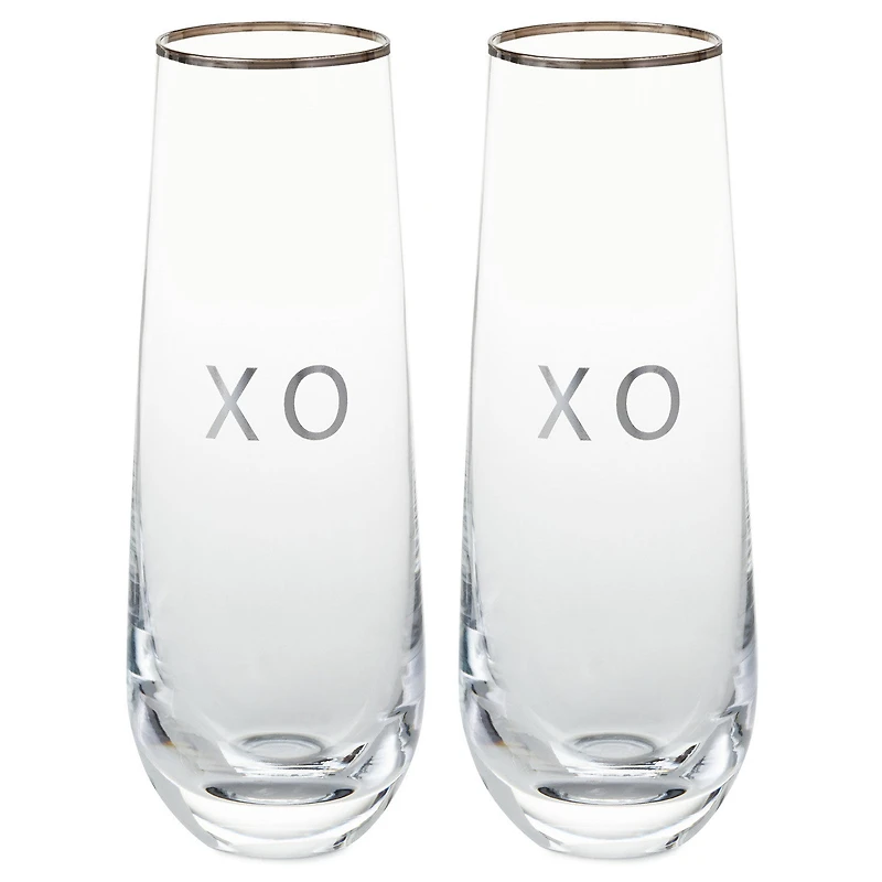 XO Stemless Champagne Flutes, Set of 2 for only USD 32.99 | Hallmark