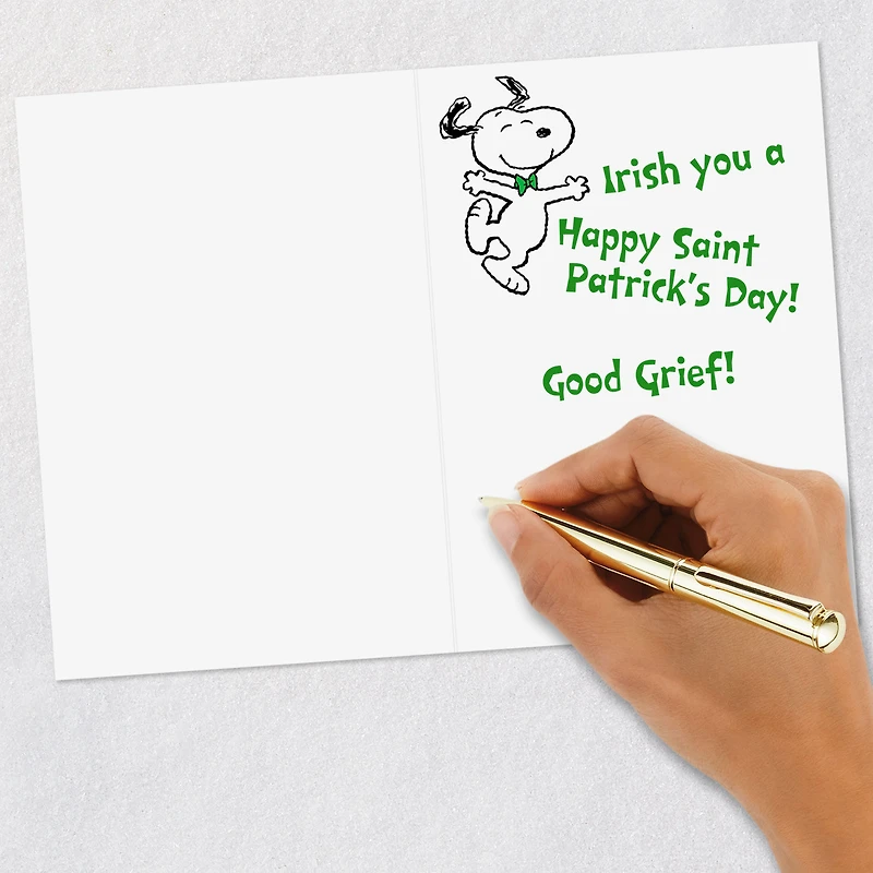 Peanuts® Snoopy and Woodstock Irish Knock-Knock Joke Funny St. Patrick's Day Card for only USD 3.29 | Hallmark