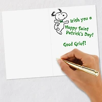 Peanuts® Snoopy and Woodstock Irish Knock-Knock Joke Funny St. Patrick's Day Card for only USD 3.29 | Hallmark