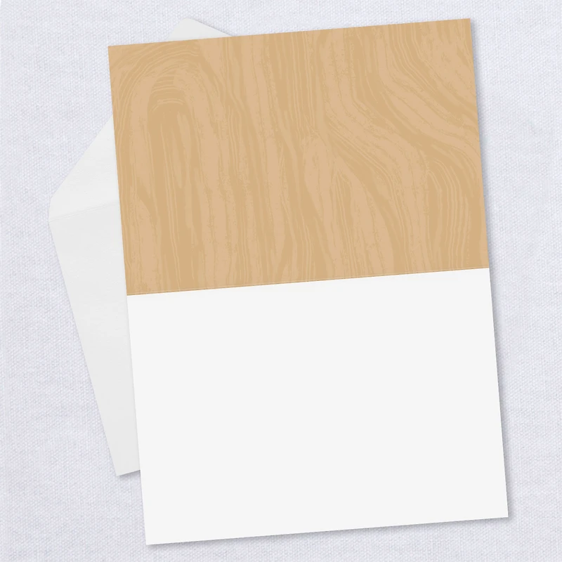 Modern Woodgrain Blank Custom Birthday Card for only USD 4.99 | Hallmark