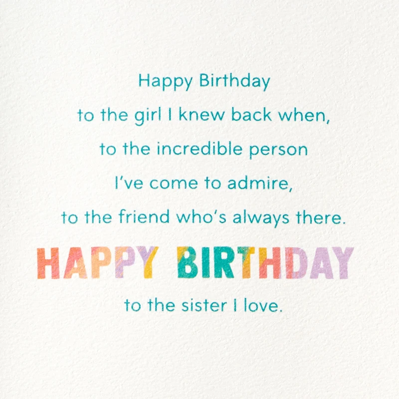 Incredible Person I Admire Birthday Card for Sister for only USD 4.59 | Hallmark