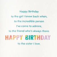 Incredible Person I Admire Birthday Card for Sister for only USD 4.59 | Hallmark