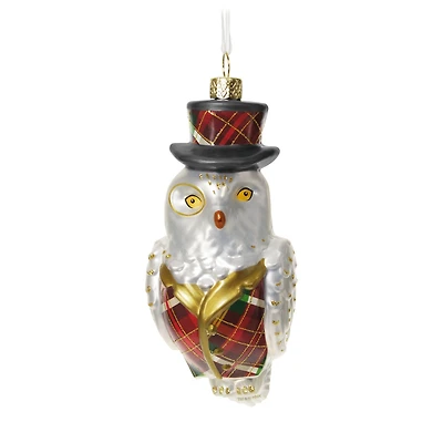Dapper Owl Glass Ornament for only USD 30.99 | Hallmark
