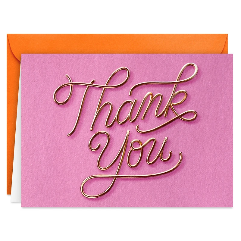 Wire Letters on Pink Blank Thank You Notes, Pack of 10 for only USD 10.49 | Hallmark