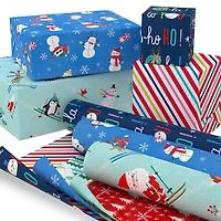 Santa and Friends 3-Pack Reversible Christmas Wrapping Paper, 120 sq. ft. for only USD 16.99 | Hallmark