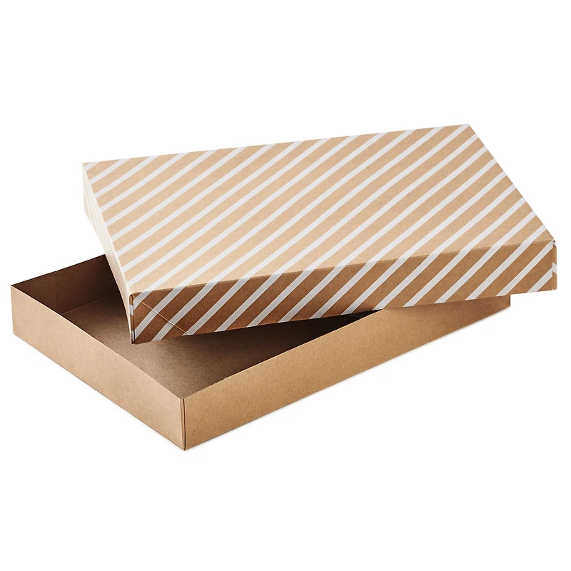 Snowflakes and Stripes 12-Pack Designed Brown Shirt Boxes for only USD 14.99 | Hallmark