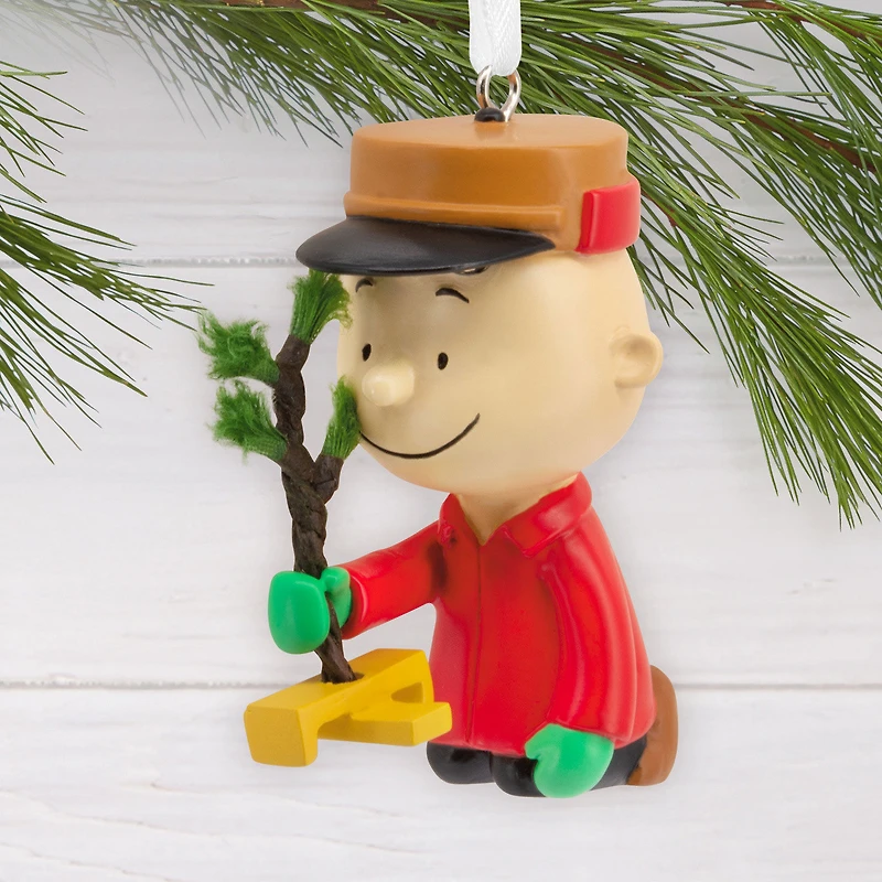 Peanuts® Charlie Brown Kneeling With Tree Hallmark Ornament for only USD 11.49 | Hallmark