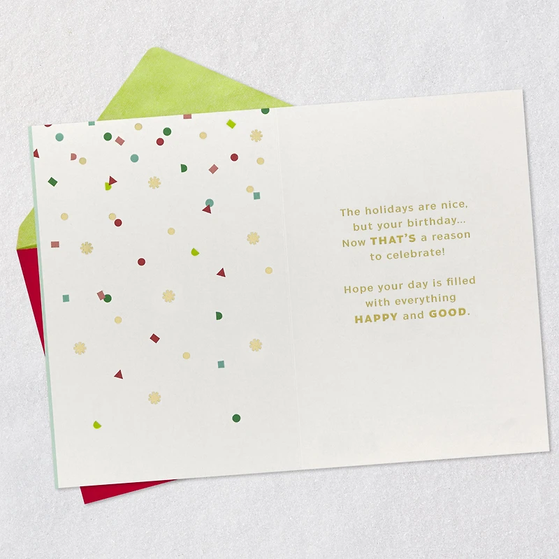 A Reason to Celebrate Christmas Birthday Card for only USD 3.59 | Hallmark
