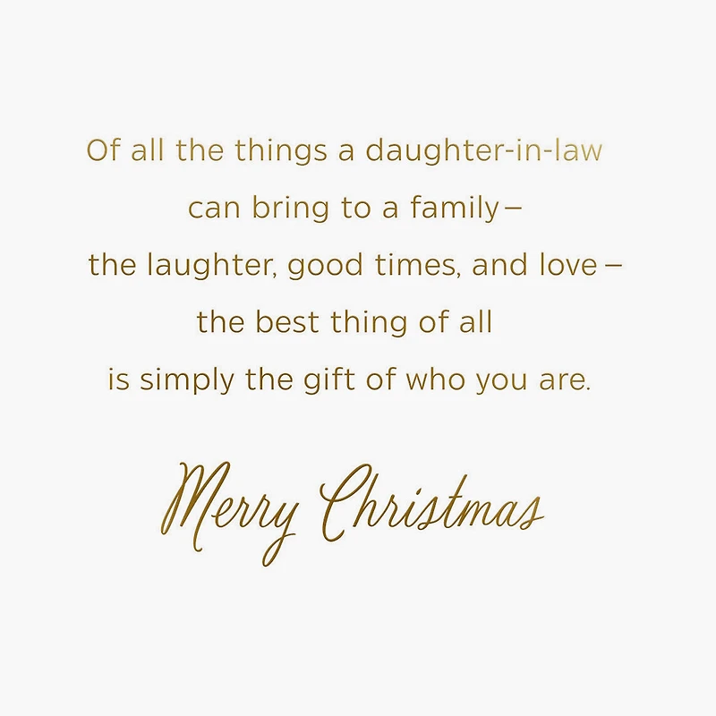 So Grateful for You Christmas Card for Daughter-in-Law for only USD 3.99 | Hallmark