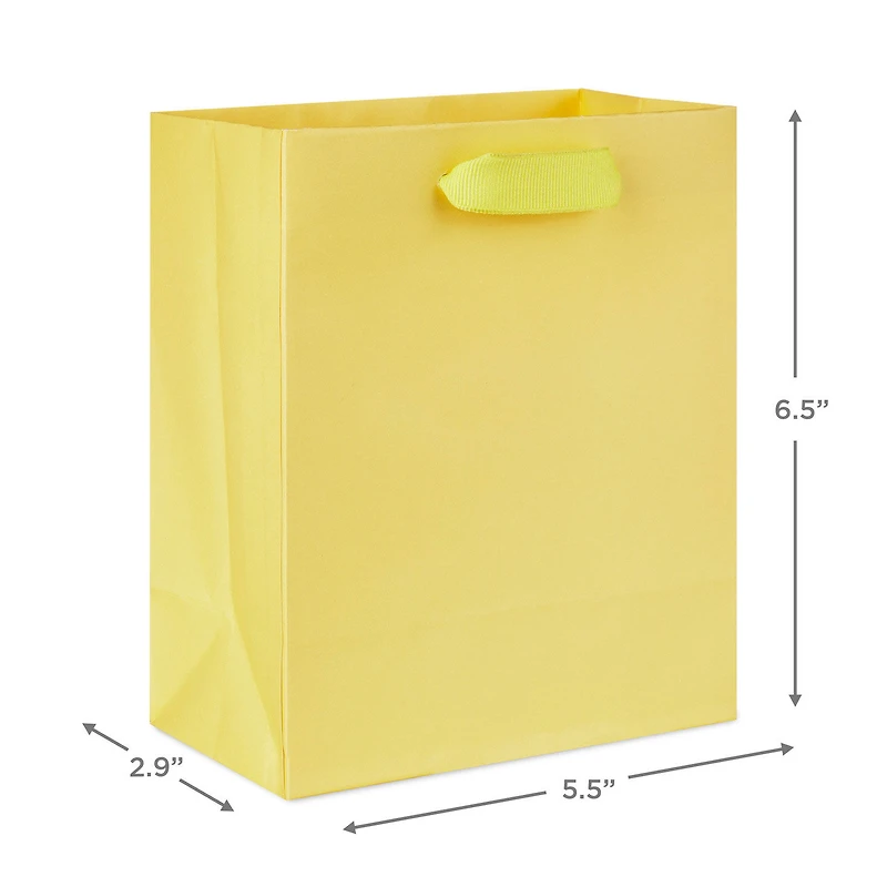 6.5" Solid Yellow Small Gift Bag for only USD 2.49 | Hallmark