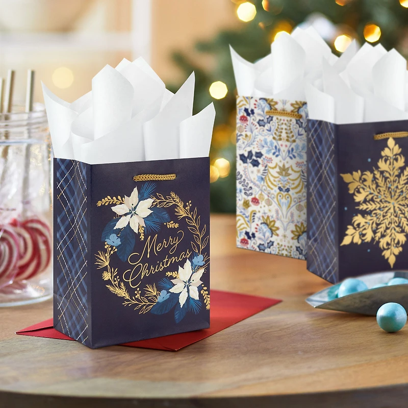 5.7" Opulent Designs 4-Pack Assorted Small Christmas Gift Bag Bundle for only USD 6.99 | Hallmark