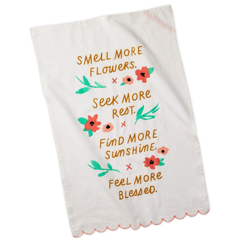 Smell More Flowers Tea Towel for only USD 16.99 | Hallmark