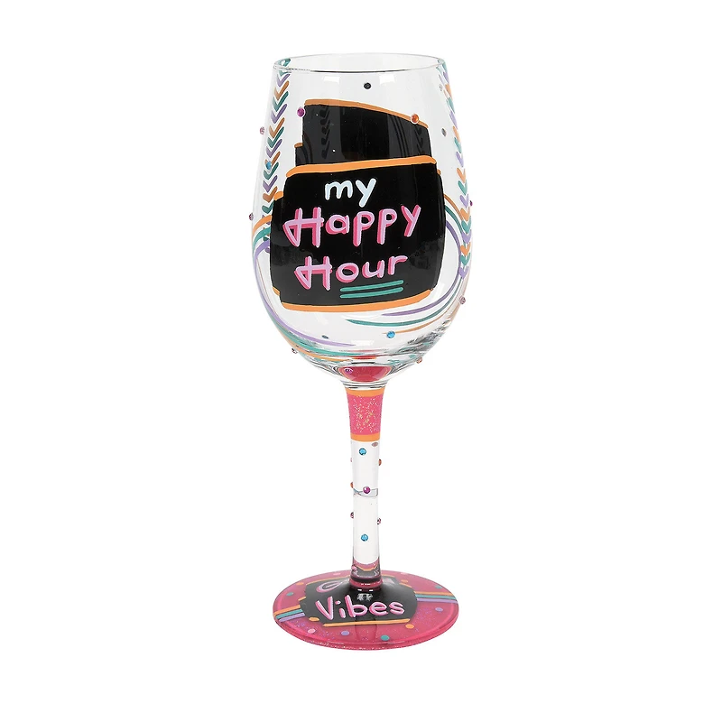 Lolita Happy Hour Handpainted Wine Glass, 15 oz. for only USD 32.99 | Hallmark
